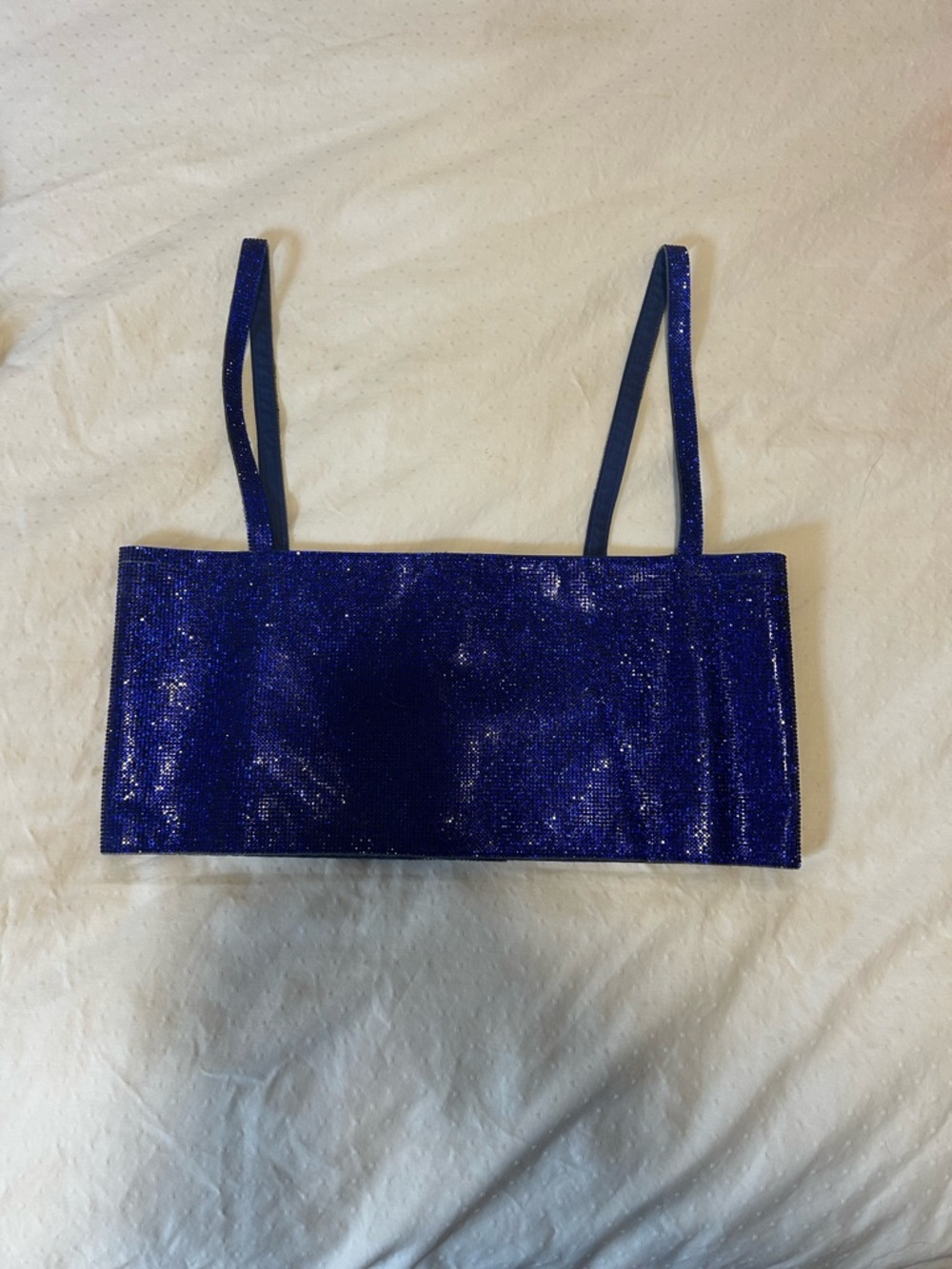 12th Tribe Cobalt Blue Beaded Strap Top